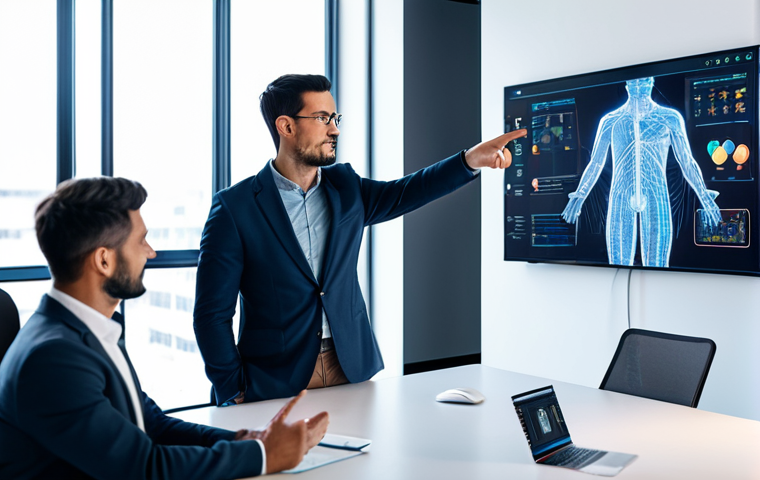 AI and the Future of Work**

"A diverse team of professionals collaborating in a brightly lit, modern office space. One person is gesturing towards a holographic display showcasing a complex AI algorithm. Everyone is fully clothed in appropriate business attire. The scene emphasizes teamwork and problem-solving with AI as a tool. Safe for work, appropriate content, professional environment, perfect anatomy, natural proportions, well-formed hands, proper finger count, family-friendly."

**