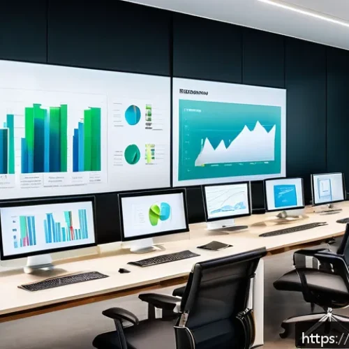 전략적 경영 계획 - A modern corporate office scene showing a diverse team of professionals engaged in strategic busines...